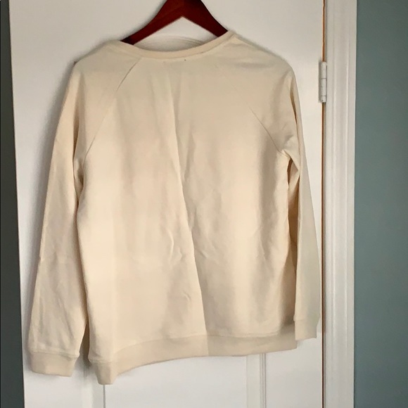 Comfy cream sweater with textured front - Picture 2 of 3